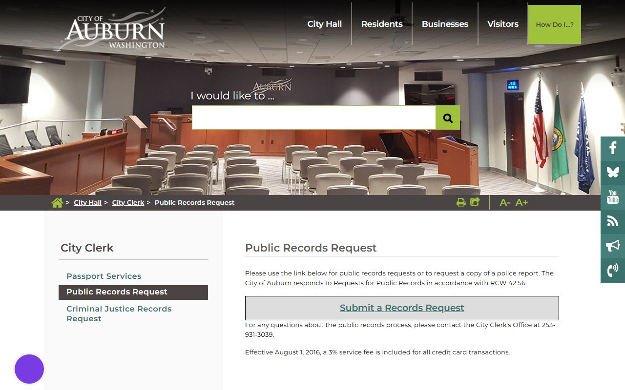 Auburn police records GovQA request portal