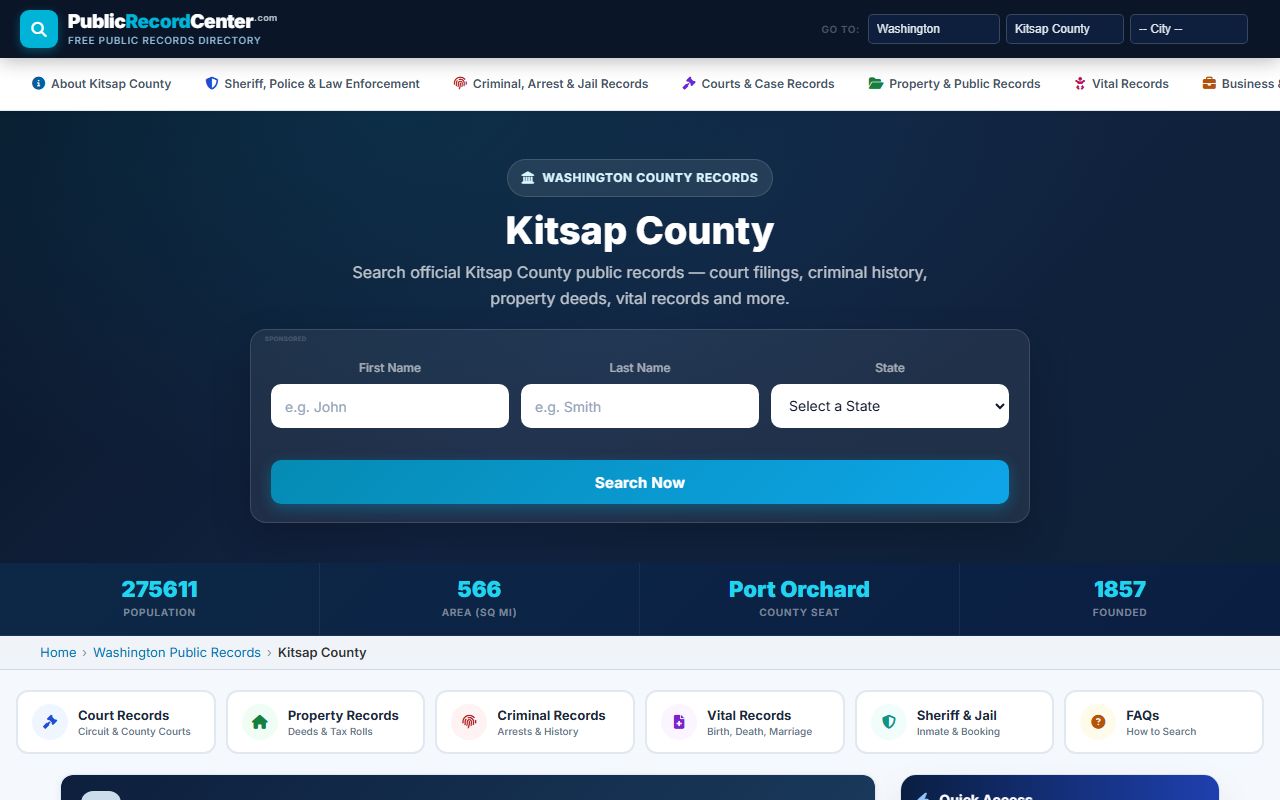 Kitsap County public records request portal