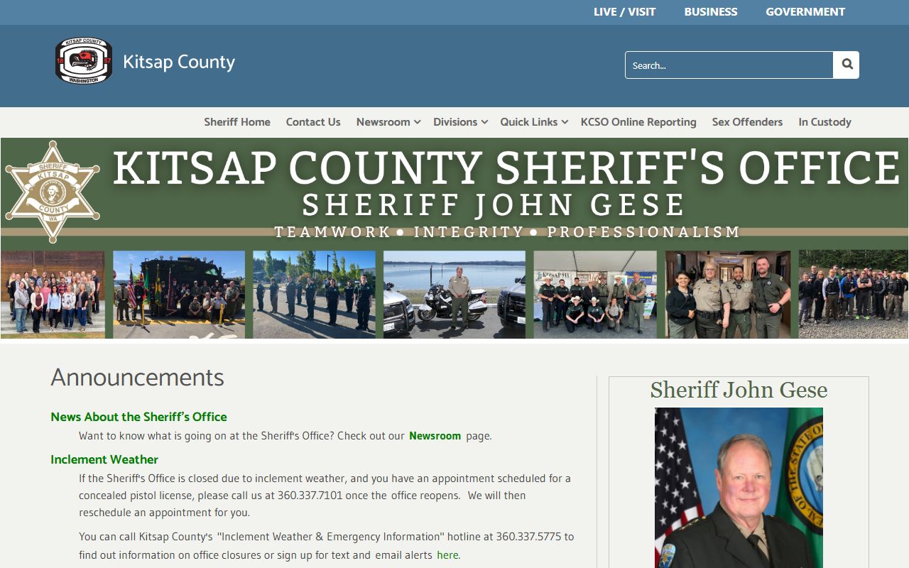 Kitsap County Sheriff's Office website
